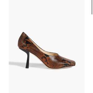 Jimmy Choo Marcela 85 Snake Printed Cuolo Pumps